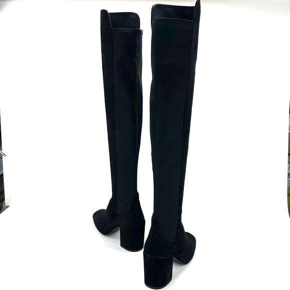 Stuart Weitzman City 5050 Black Thigh High/OTK Boot Size 10M Suede Block Heel - Picture 13 of 14